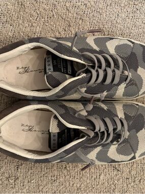 Vintage Havana Gray Camouflage Knit Men's Sneakers